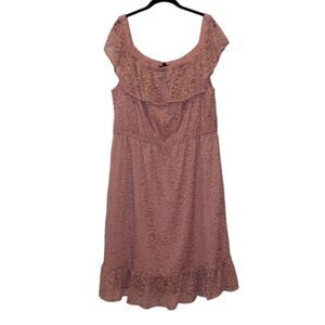 Lane Bryant Eyelet Mini Dress Women Size 20